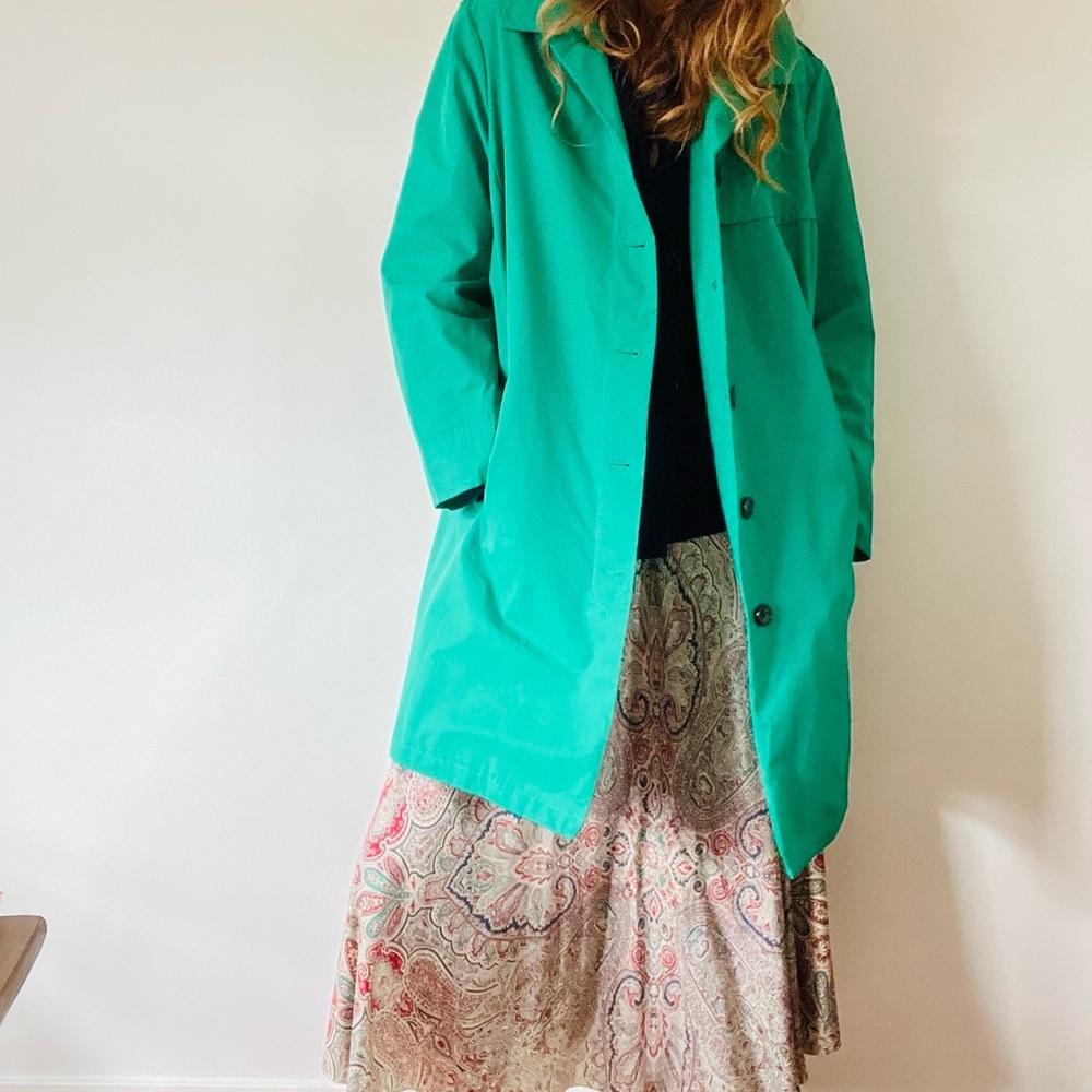 Land’s End Kelly Green Trench Coat